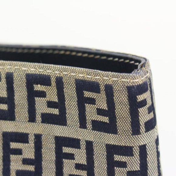 Fendi Navy x Grey Monogram FF Zucca Roll Shopper Tote Bag 60f414s - Picture 10 of 12